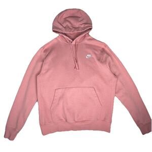 Nike Sportswear Club Fleece Pullover Hoodie Bold Rose Sz M Unisex Sportcore